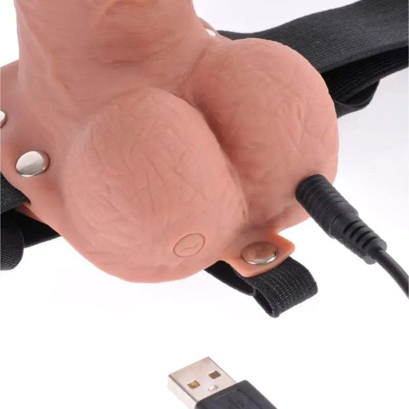 Harnais Pénis Vibrant Rechargeable 17,8 cm - Fetish Fantasy