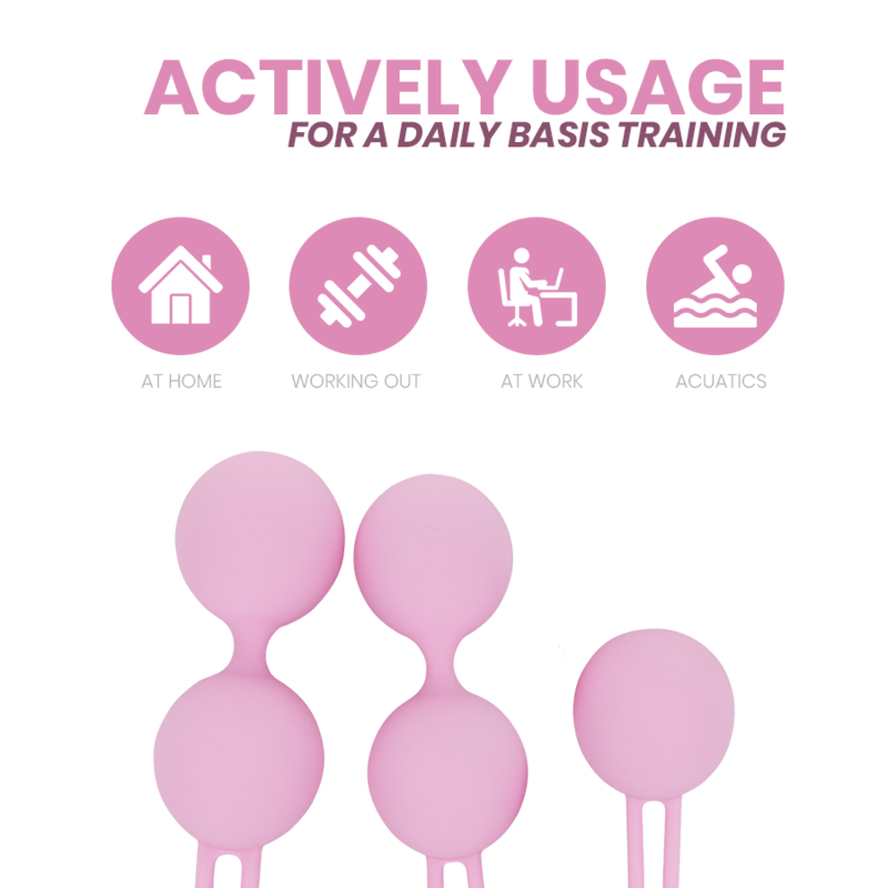 Intimichic – Kit 3 Boules de Geisha Progressives pour le Plancher Pelvien Pelvis Health II