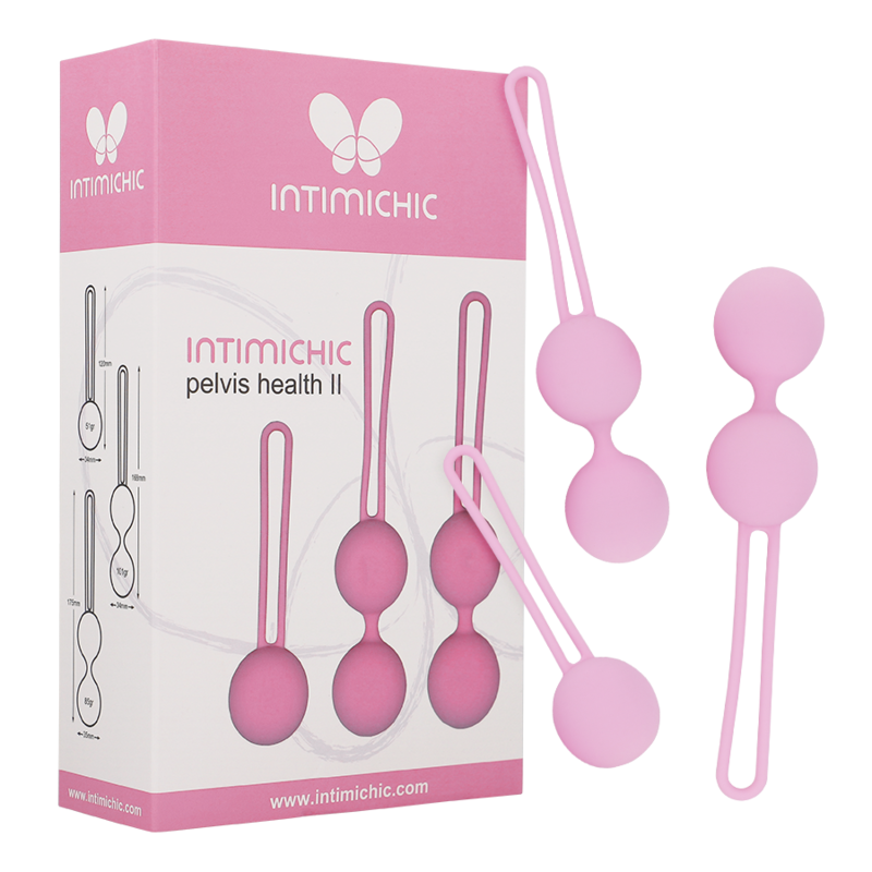 Intimichic – Kit 3 Boules de Geisha Progressives pour le Plancher Pelvien Pelvis Health II