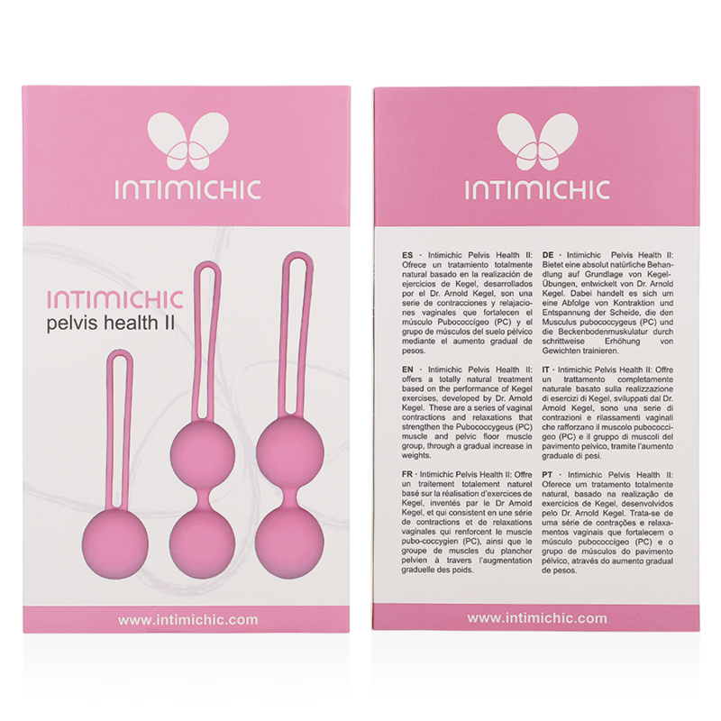 Intimichic – Kit 3 Boules de Geisha Progressives pour le Plancher Pelvien Pelvis Health II