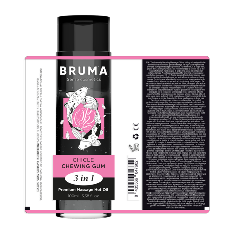 Huile de Massage Chauffante Bruma Saveur Bubblegum - Bruma