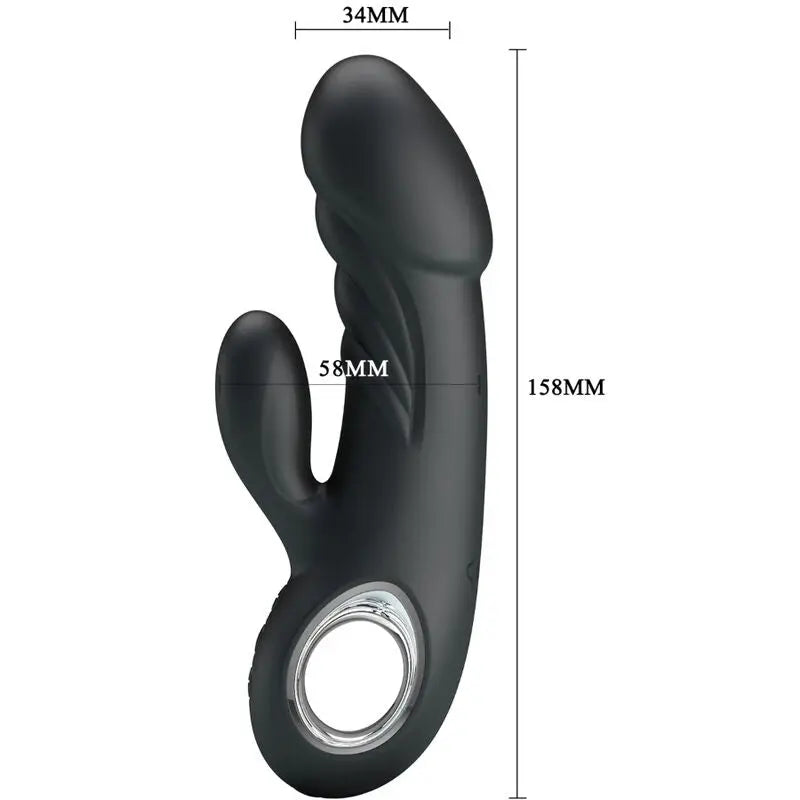 Vibromasseur Ansel Double Stimulation Noir - Pretty Love - PRETTY LOVE