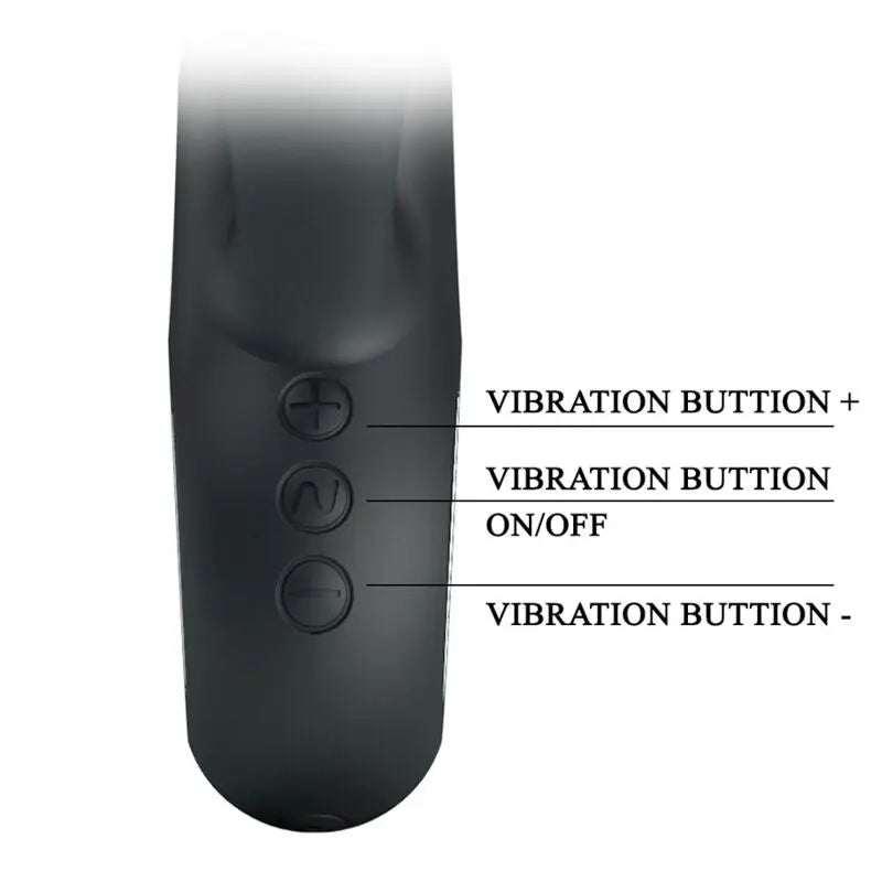 Vibromasseur Ansel Double Stimulation Noir - Pretty Love - PRETTY LOVE