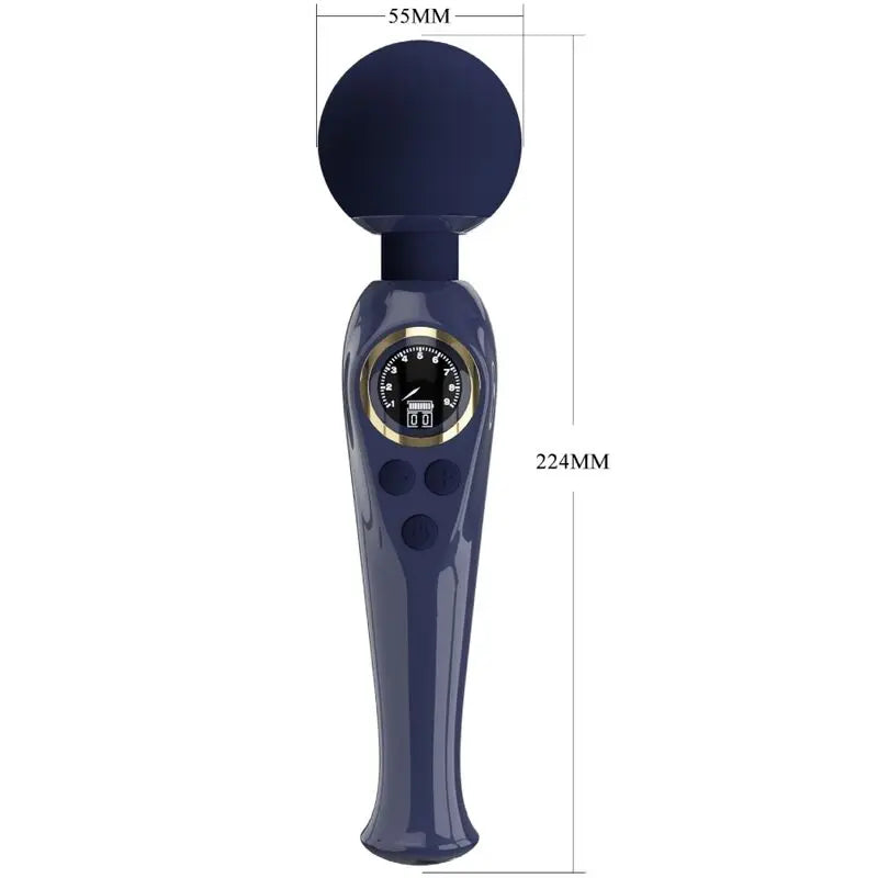Stimulateur Wand Skyler 10 Modes de Vibration Bleu - Pretty Love - PRETTY LOVE LED