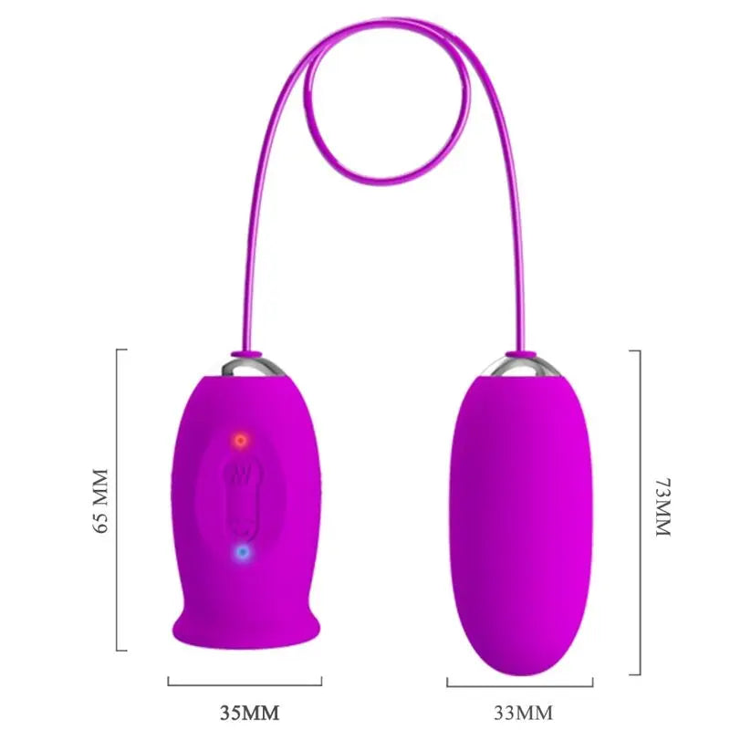 Pretty Love – Oeuf vibrant de poche avec stimulateur effet léchage – Rose