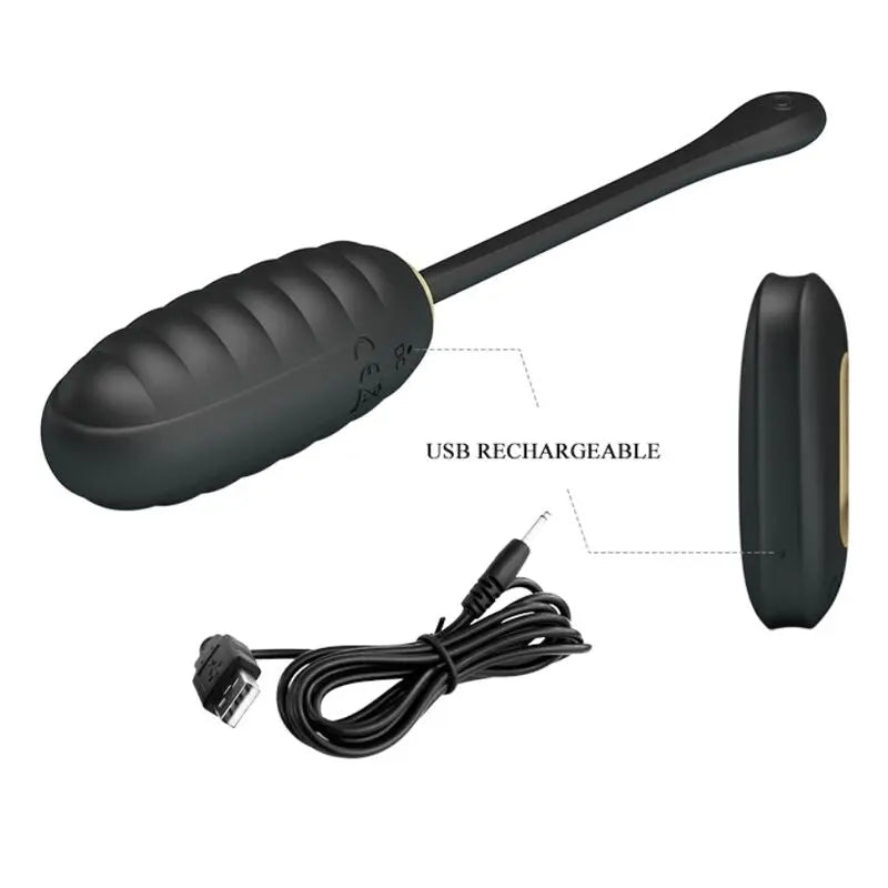Pretty Love – Oeuf Vibrant de Luxe Rechargeable avec Télécommande – Or
