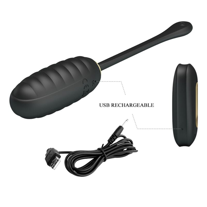 Pretty Love – Oeuf Vibrant de Luxe Rechargeable avec Télécommande – Or