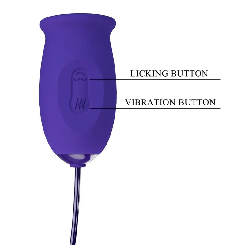 Pretty Love – Oeuf vibrant de Poche avec stimulateur effet léchage – Violet