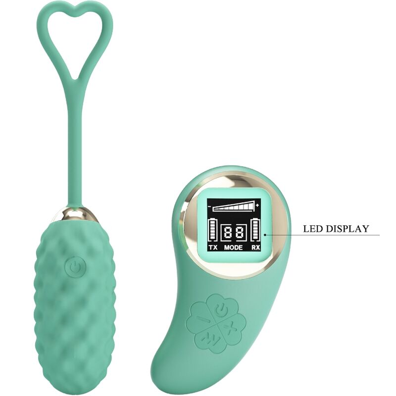 Pretty Love – Oeuf Vibrant texturé avec télécommande – Vert