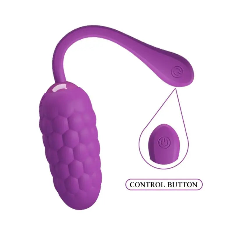 Pretty Love – Oeuf Vibrant Rembourré Silicone Rechargeable – Violet