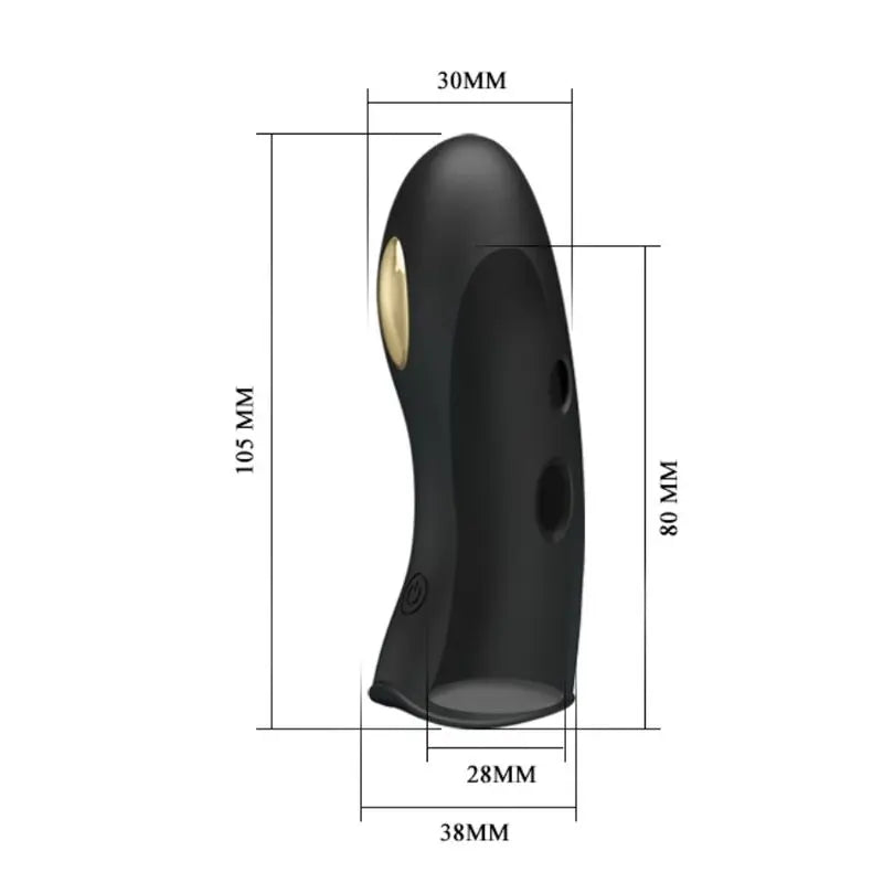 Stimulateur Couvre-Doigts Électro Marico Noir - Pretty Love - PRETTY LOVE MALE