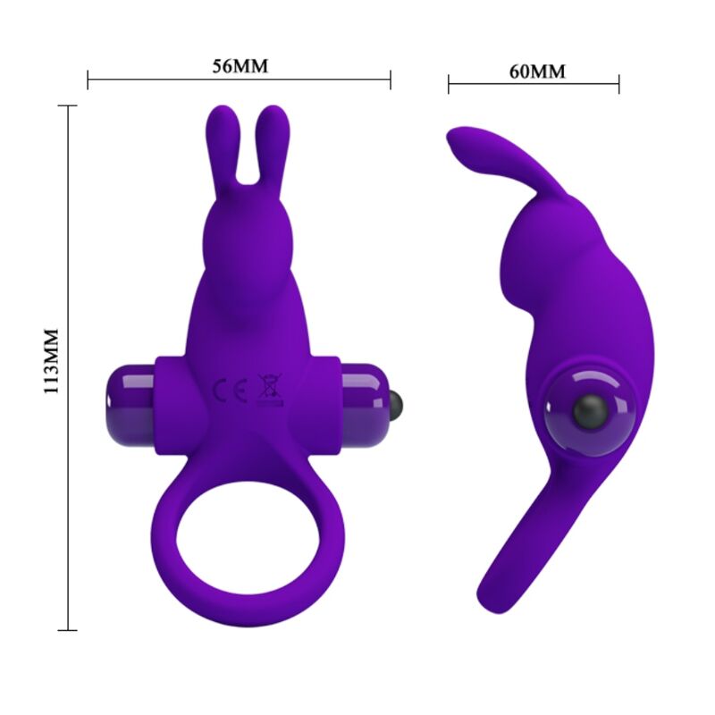 Anneau Pénien Vibrant I Rabbit Violet - Pretty Love