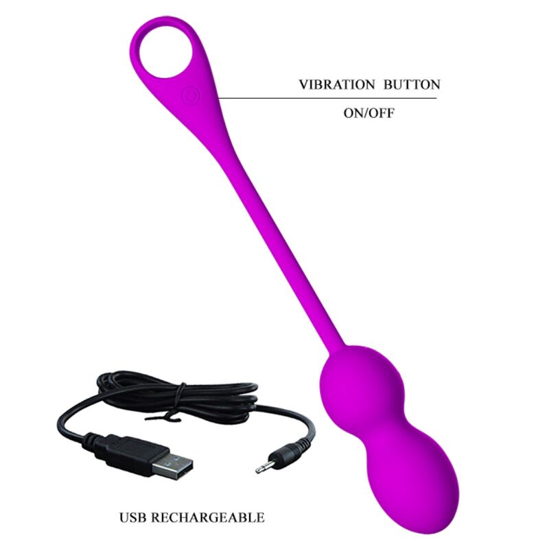Boule de Geisha Vibrante Connectée Elvira Violet - Pretty Love