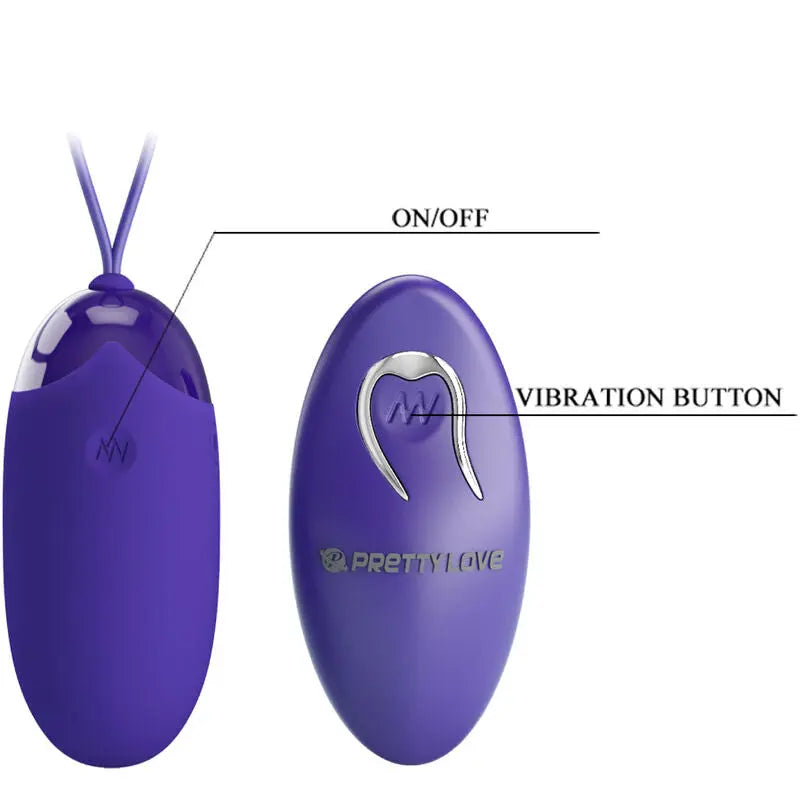 Pretty Love – Mini Oeuf Vibrant avec télécommande – Violet