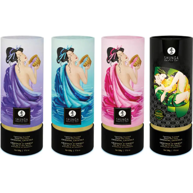Shunga - Sel de Bain Moussant Cristaux d’Orient Fleur de Lotus BIO