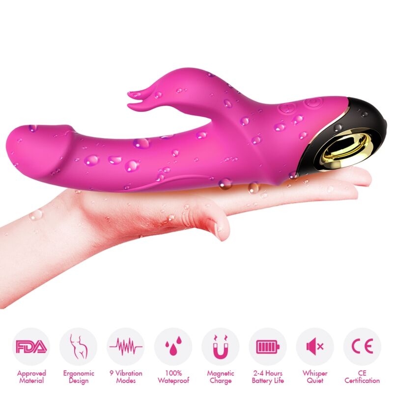 Vibromasseur Rabbit Meteror Fuchsia Rotateur - Armony