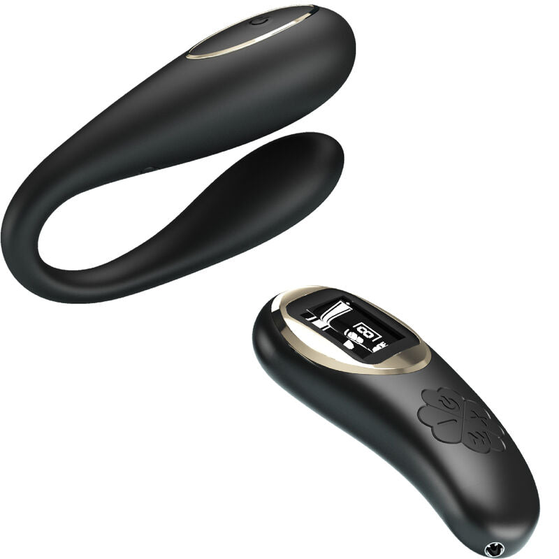 Vibromasseur Télécommandé Nathan Double Plaisir Noir - Pretty Love - PRETTY LOVE C-TYPE