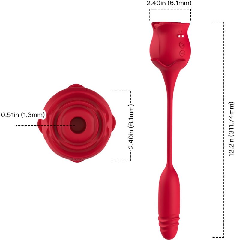 Stimulateur Clitoridien RoseKnight Rouge - Armony