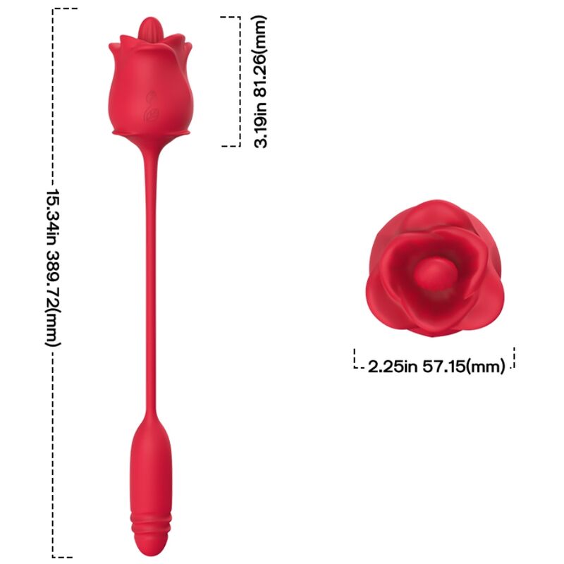 Stimulateur clitoridien Rose & vibrateur Cola rouge - Armony