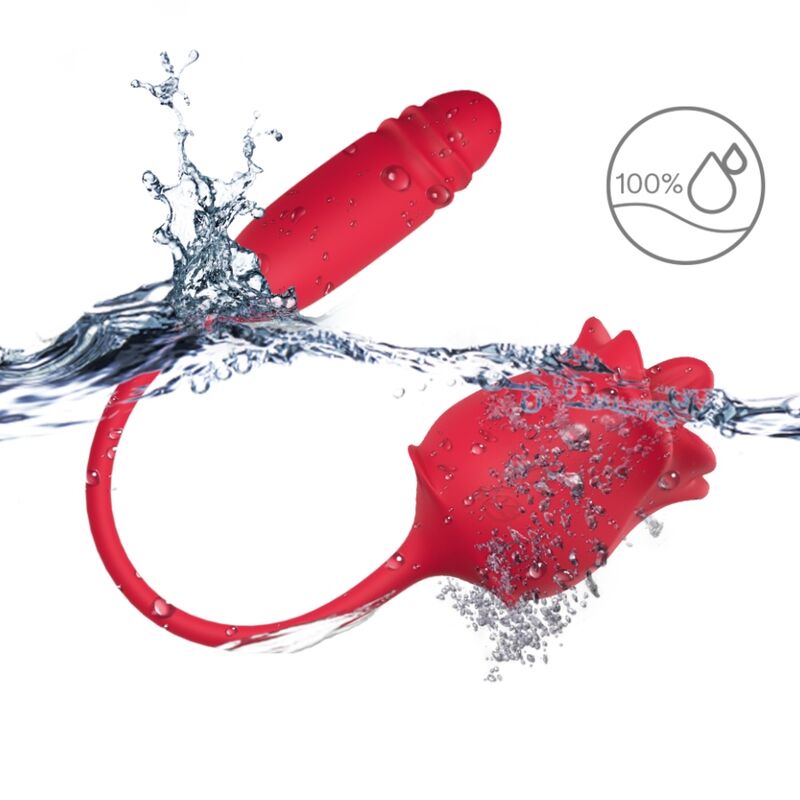 Stimulateur clitoridien Rose & vibrateur Cola rouge - Armony
