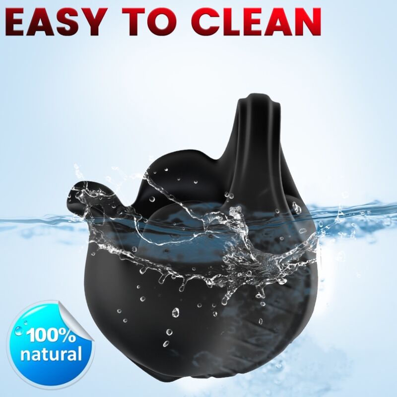 Anneau Pénien Vibrant Armony Double Anneaux Noir - Armony