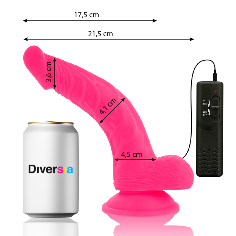 Gode Vibrant Flexible Rose 21,5 cm - Diversia