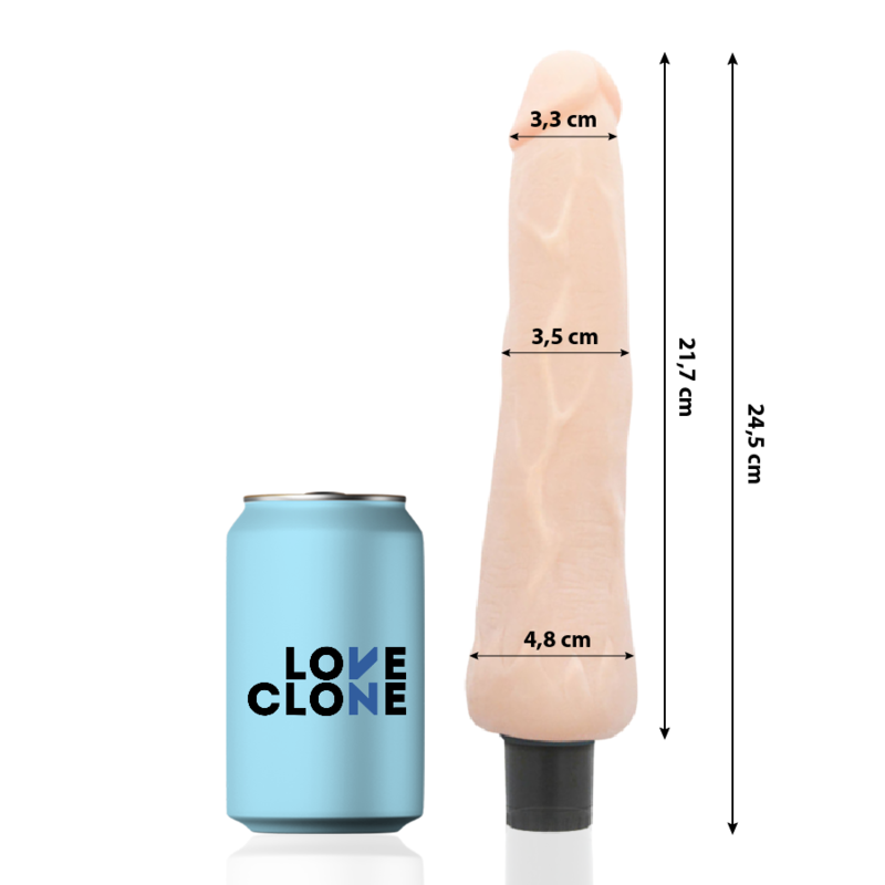 Vibromasseur réaliste autolubrifiant Ragnar 24.5 cm - Loveclone - LOVECLONE