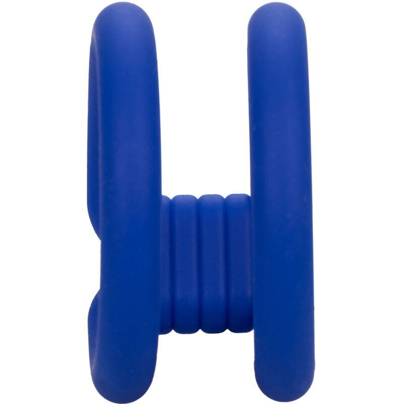 Anneau Pénien Admiral Cage Double Cock Bleu - CalExotics