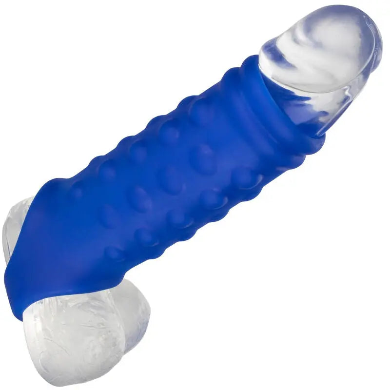 Manchon Admiral Nervuré Silicone Bleu - CalExotics