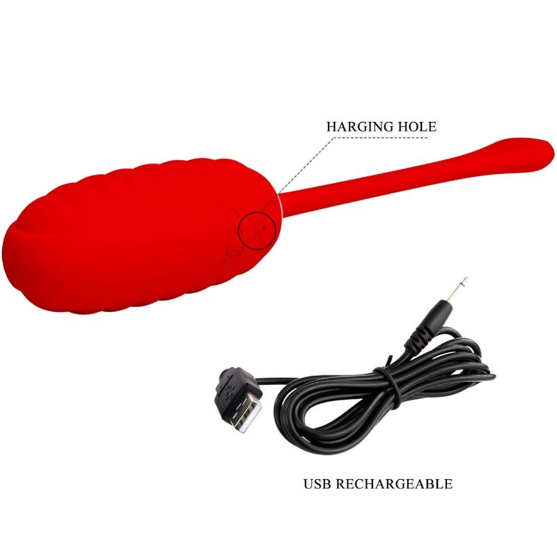 Oeuf Vibrant Pretty Love Rechargeable Rouge - Pretty Love