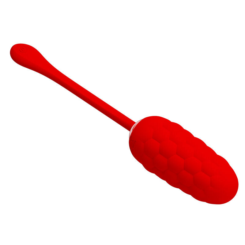 Œuf Vibrant Pretty Love Texturé Rechargeable Rouge - Pretty Love