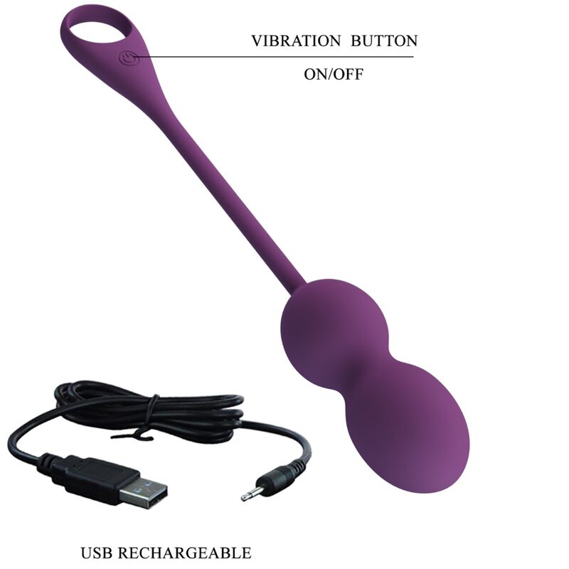 Boules de Geisha Vibrantes Connectées Violet - Pretty Love - PRETTY LOVE