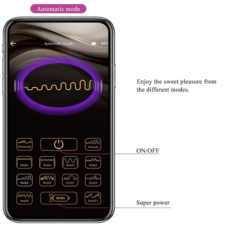 Boules de Geisha Vibrantes Connectées Violet - Pretty Love