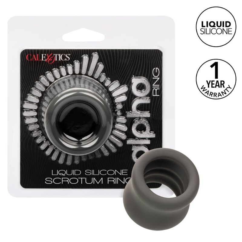 Anneau Pénien Alpha avec Cockring Scrotum Noir - CalExotics