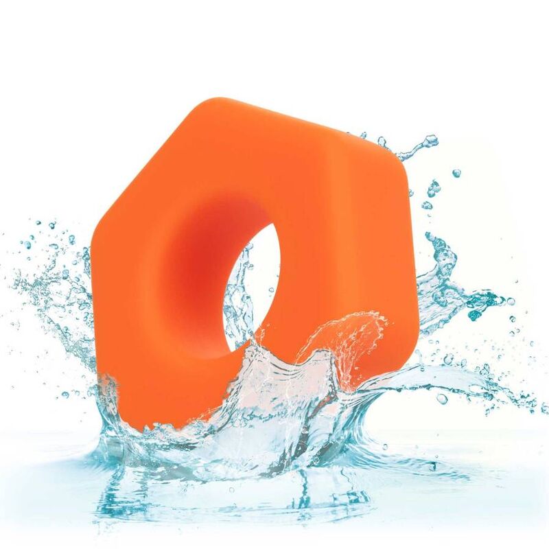 Anneau Pénien Alpha Liquid Silicone Prolong Sexagon Orange - CalExotics