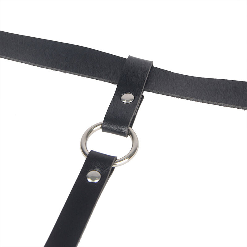 Harnais de Jambe Chaîne Cuir Noir Taille Unique - Subblime - SUBBLIME FETISH