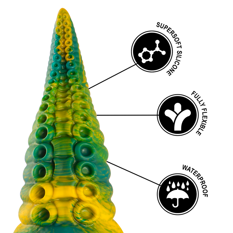 Godemichet Tentacule Vert Cetus, Petite Taille & Plaisir Mythologique - Epic