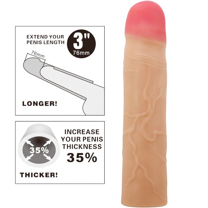Pretty Love - Gaine pour Augmenter Taille pénis (+7,6cm) - Beige