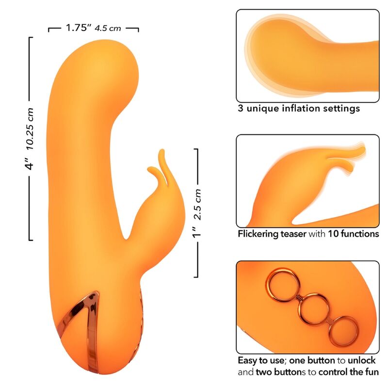 Vibromasseur Lapin Montecito Muse Orange - CalExotics