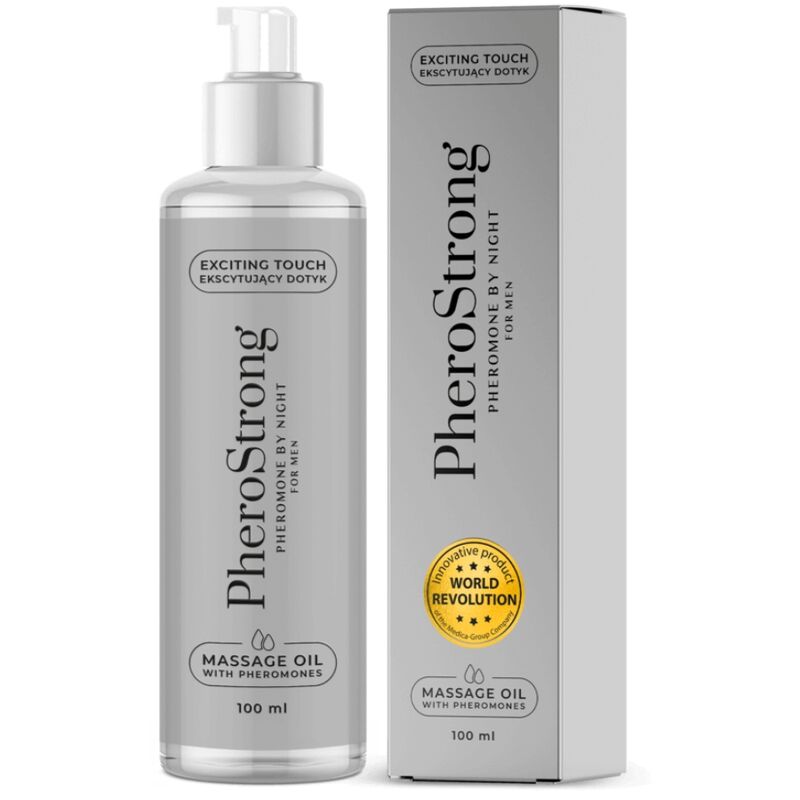 PheroStrong - Huile de massage aux Phéromones Hommes By Night - 100ml