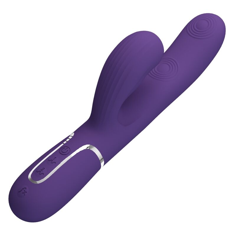 Vibromasseur Rabbit Double Stimulation 3 en 1 Violet - Pretty Love