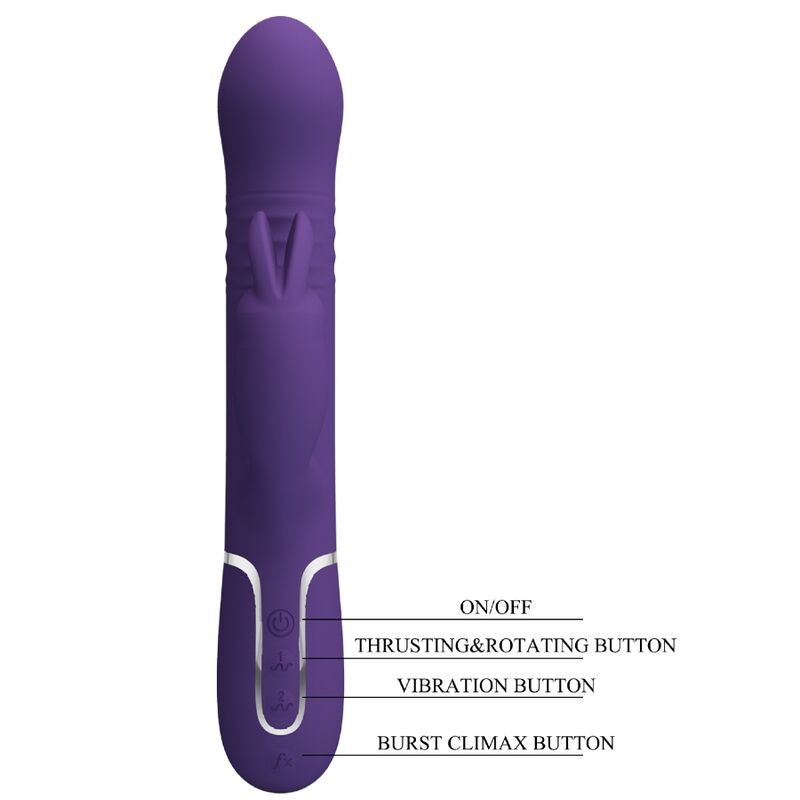 Vibromasseur Rabbit Coale 4 en 1 Violet - Pretty Love