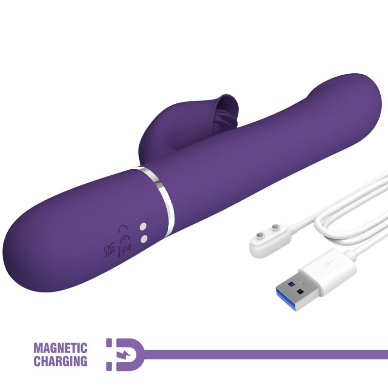 Vibromasseur Rabbit Pretty Love 4 en 1 Violet - Pretty Love