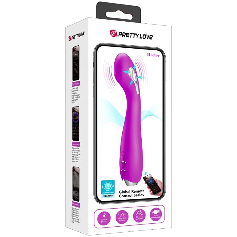 Vibrateur Électrostimulation Hector Violet - Pretty Love