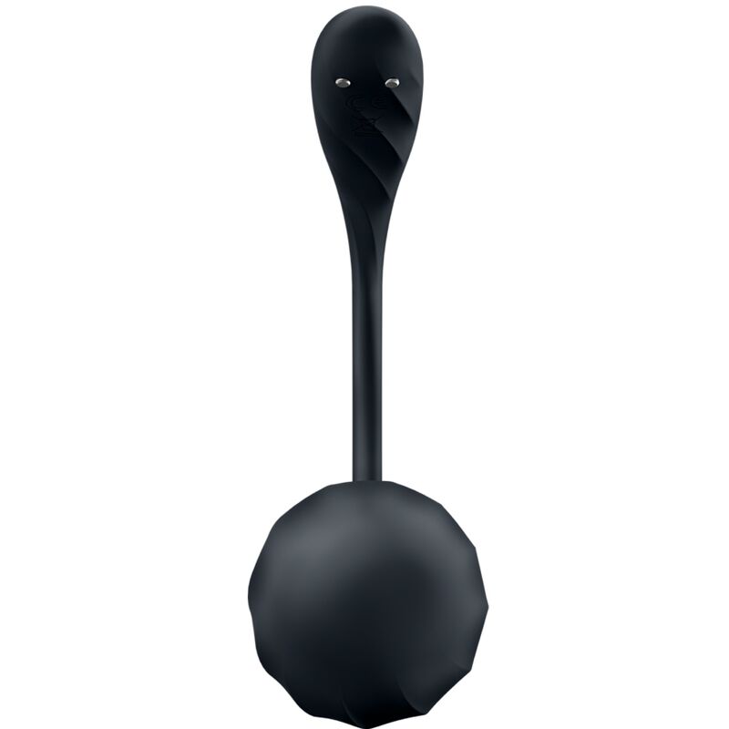 Œuf Vibrant Connecté Ribbed Petal Noir - Satisfyer