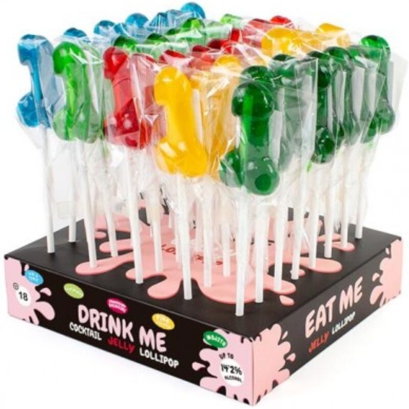 Secret Play – Présentoir de 40 Sucettes en forme de Pénis - 5 saveurs assorties