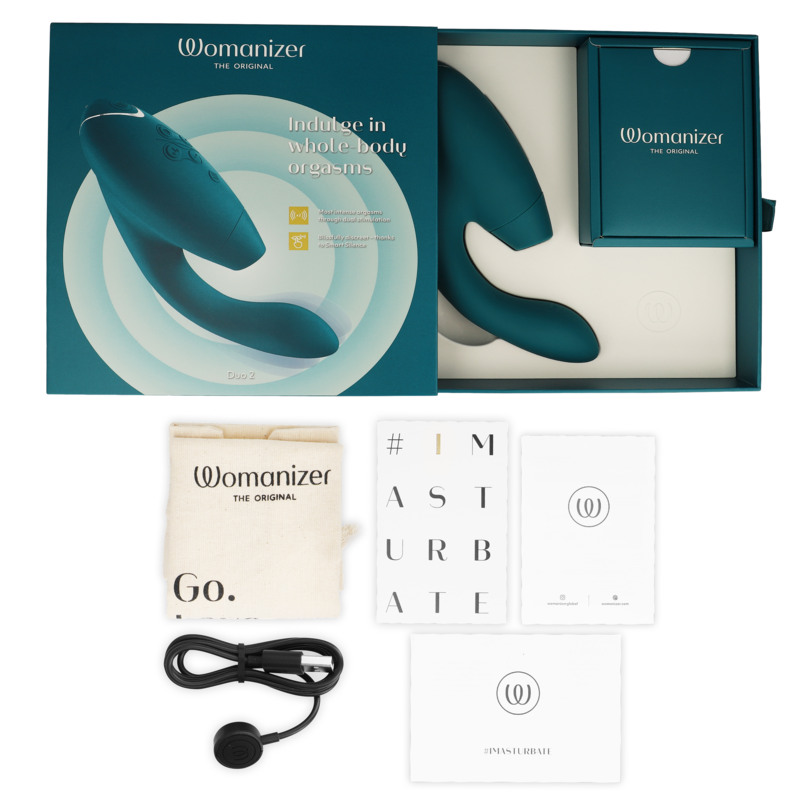 Womanizer - Duo 2 Double Stimulation du Clitoris | Bleu Pétrole