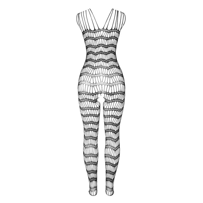 Bodystocking Résille Ouvert Bretelles Noir - Subblime - SUBBLIME BODYSTOCKINGS