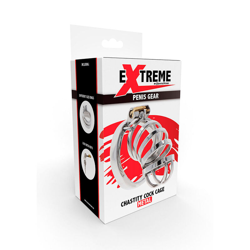 Hidden Desire – Cage de chasteté pénis en métal extrême – 7,9 cm