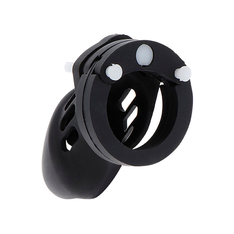 Hidden Desire - Cage de chasteté pour homme en silicone noire - Taille S